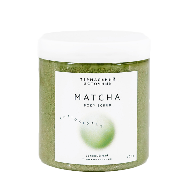 Скраб для тела "MATCHA" Зеленый чай и Можжевельник Термальный Источник